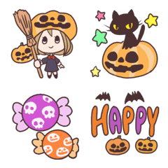 [LINE絵文字] ハロウィンパーティー用の可愛い絵文字の画像