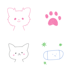 [LINE絵文字] もかふしぎのシンプル動物たち絵文字の画像