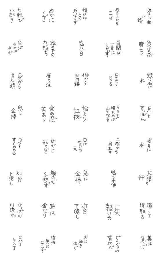 Line絵文字 ことわざ1 40種類 1円