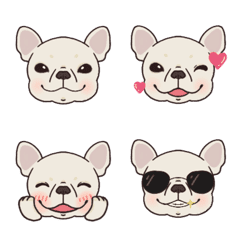 [LINE絵文字] フレンチ・ブルドッグ emojiの画像