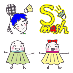 [LINE絵文字] Badminton絵文字の画像