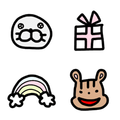 [LINE絵文字] あざらしとりすの日常絵文字の画像