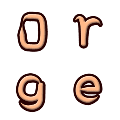 [LINE絵文字] Orange embossed alphabetの画像