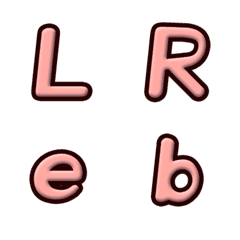 [LINE絵文字] Red letters alphabetの画像