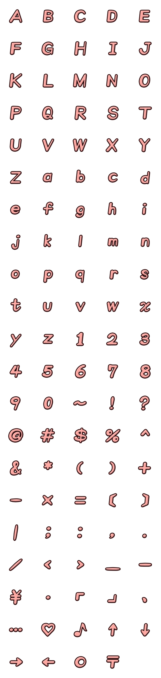 [LINE絵文字]Red letters alphabetの画像一覧