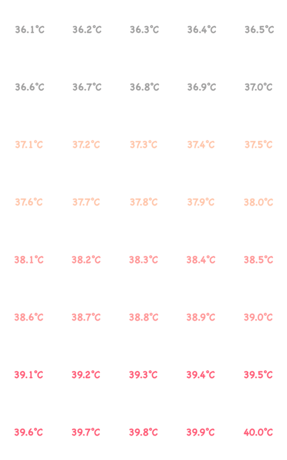 [LINE絵文字]体温計の記録用＆送る用の画像一覧