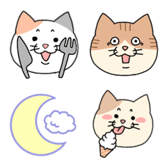 [LINE絵文字] 使いやすいいろんな種類の猫ちゃん絵文字の画像