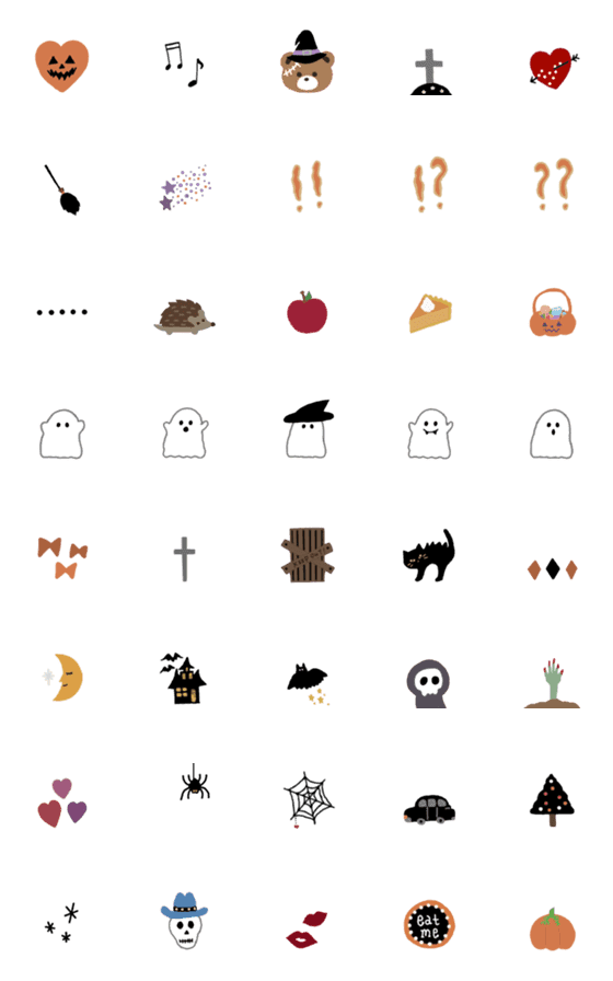[LINE絵文字]Halloween emoji♥の画像一覧