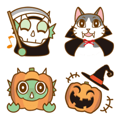 [LINE絵文字] コボロンのハロウィン絵文字の画像