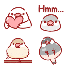 [LINE絵文字] Mochi the Java Sparrow emojiの画像