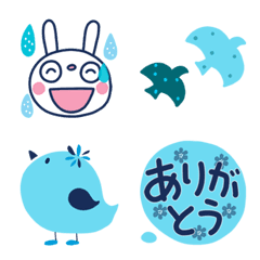 [LINE絵文字] 北欧風☆ふんわかウサギ絵文字の画像