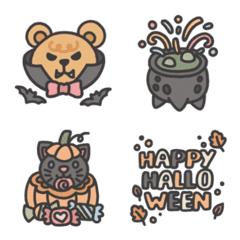 [LINE絵文字] what a spooky night emojiの画像