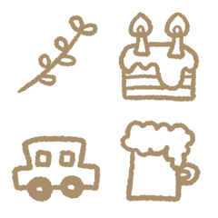 [LINE絵文字] シックな大人可愛い絵文字の画像