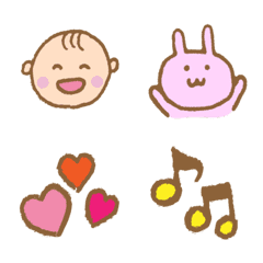 [LINE絵文字] tegaki emoji (1)の画像