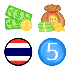 [LINE絵文字] Money and lottery emojiの画像