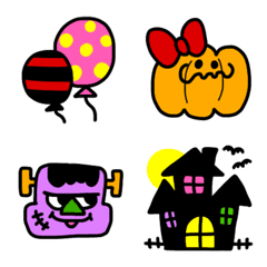 [LINE絵文字] ビビッドハロウィン絵文字の画像