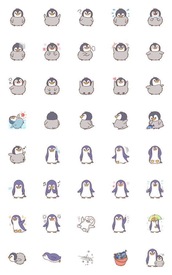 [LINE絵文字]ペンギンの可愛い絵文字の画像一覧