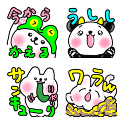 [LINE絵文字] はふはふ白猫パンダ3 ダジャレ大人可愛いの画像