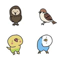 [LINE絵文字] 様々ないっぱいな鳥の可愛い絵文字の画像