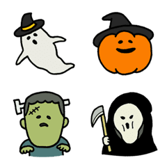 [LINE絵文字] ゆるいハロウィン絵文字の画像