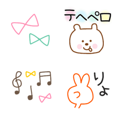 Line絵文字 シンプル 象になった顔文字 Part1 24種類 1円 Line絵文字 シンプル 象になった顔文字 Part1 24種類 1円