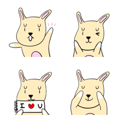 [LINE絵文字] Y SO SERIOUS？ BABY RABBITの画像