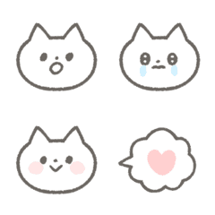 [LINE絵文字] しろねこ絵文字♡の画像