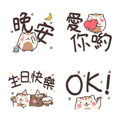 [LINE絵文字] Dango cat Expression sticker 2の画像