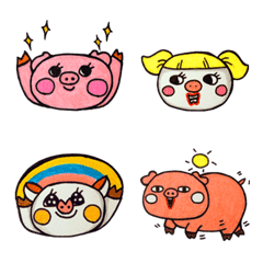 [LINE絵文字] 旅豚豚 emoji Vol.1の画像