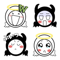 [LINE絵文字] 天使ちゃんと悪魔くん♡絵文字②の画像