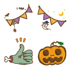 [LINE絵文字] ハッピーハロウィン絵文字集の画像