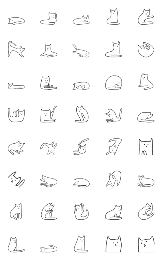 [LINE絵文字]Shiro San: Slimy Catの画像一覧