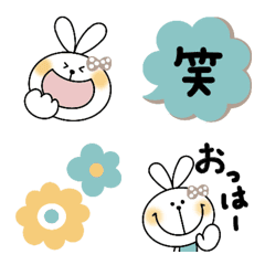 [LINE絵文字] オトナ可愛い絵文字とうさぎちゃんの画像