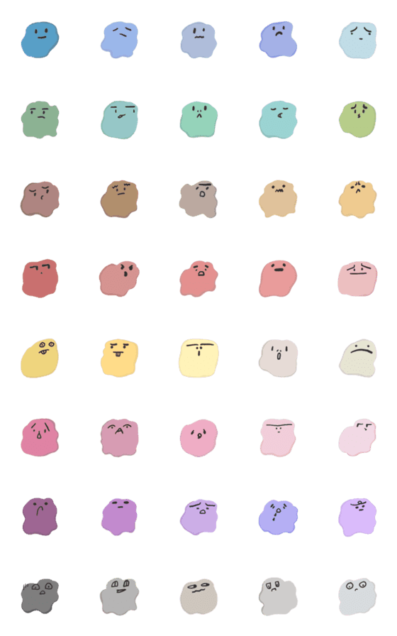 [LINE絵文字]Color Palette Creaturesの画像一覧