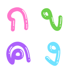 [LINE絵文字] Alphabet cute colorfulの画像