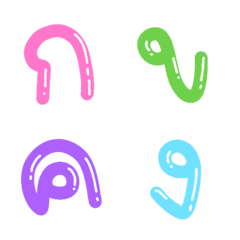 Alphabet cute colorfulの絵文字メイン画像