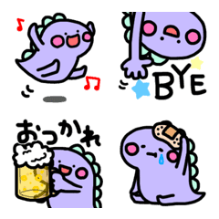 [LINE絵文字] 毎日使えるきょうりゅーちゃん絵文字♡文字の画像