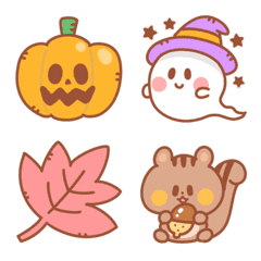 [LINE絵文字] シンプルな秋の絵文字【ハロウィン】の画像