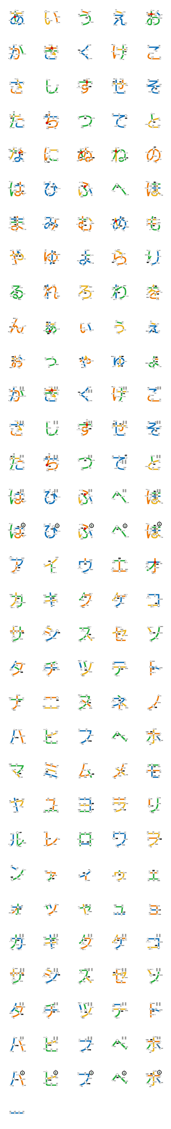 [LINE絵文字]路線図 絵文字 ひらがな 電車 鉄道の画像一覧
