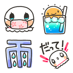 [LINE絵文字] てるてる娘のお元気＆お天気絵文字2の画像