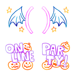 [LINE絵文字] シンプル♥️ハロウィン フレームの画像