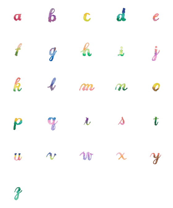 Line絵文字 花文字マリグラフィー 小 26種類 1円 Line絵文字 花文字マリグラフィー 小 26種類 1円