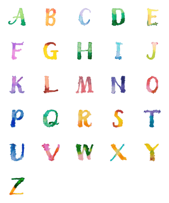 Line絵文字 花文字マリグラフィー 26種類 1円 Line絵文字 花文字マリグラフィー 26種類 1円