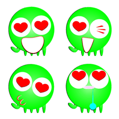 [LINE絵文字] カラフル星人：みろりんの画像