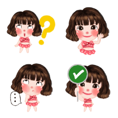 [LINE絵文字] Somsri Red cheeks emojiの画像