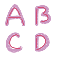 [LINE絵文字] 英語の少女粉ABCの画像