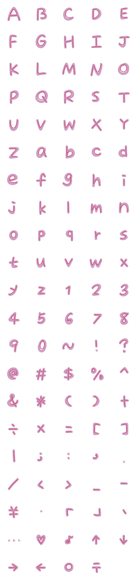 [LINE絵文字]英語の少女粉ABCの画像一覧