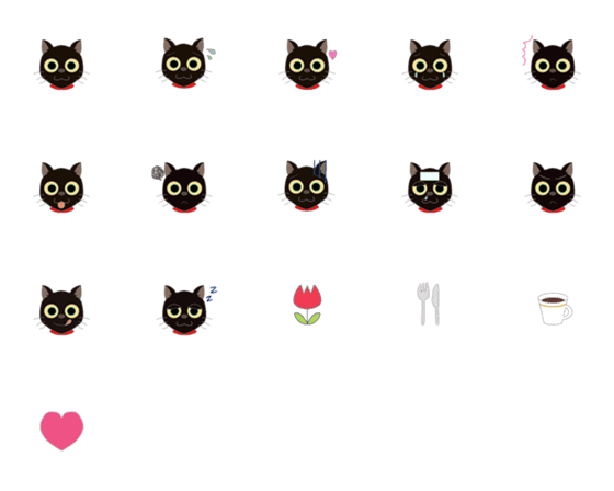 [LINE絵文字]きまぐれにゃんこ絵文字の画像一覧