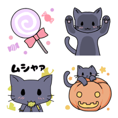 [LINE絵文字] 黒猫にゃんこ2の画像