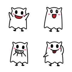 [LINE絵文字] オバケのねこたんの絵文字の画像